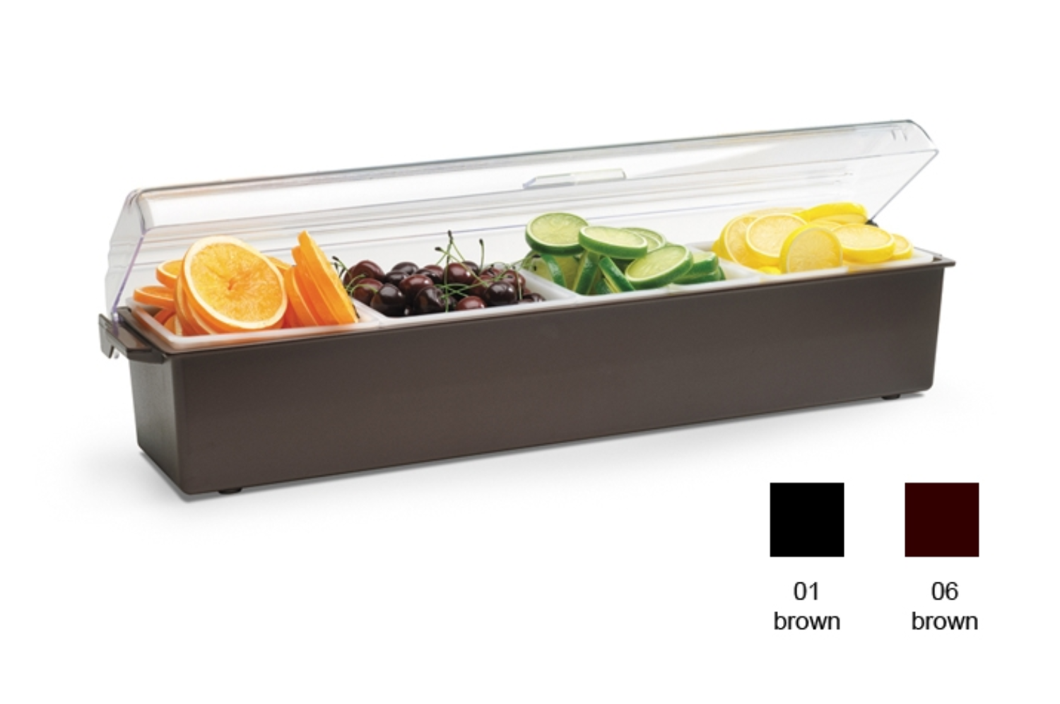 Traex Plastic Brown Condiments Dispenser With Standard Lid, 4 Quart