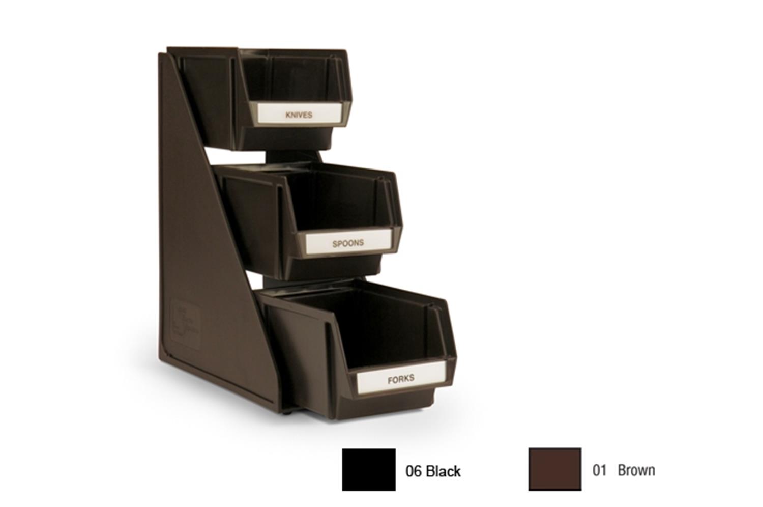 Traex 3-tier Stand With Three 8 In Bins And Clips, 1 Set