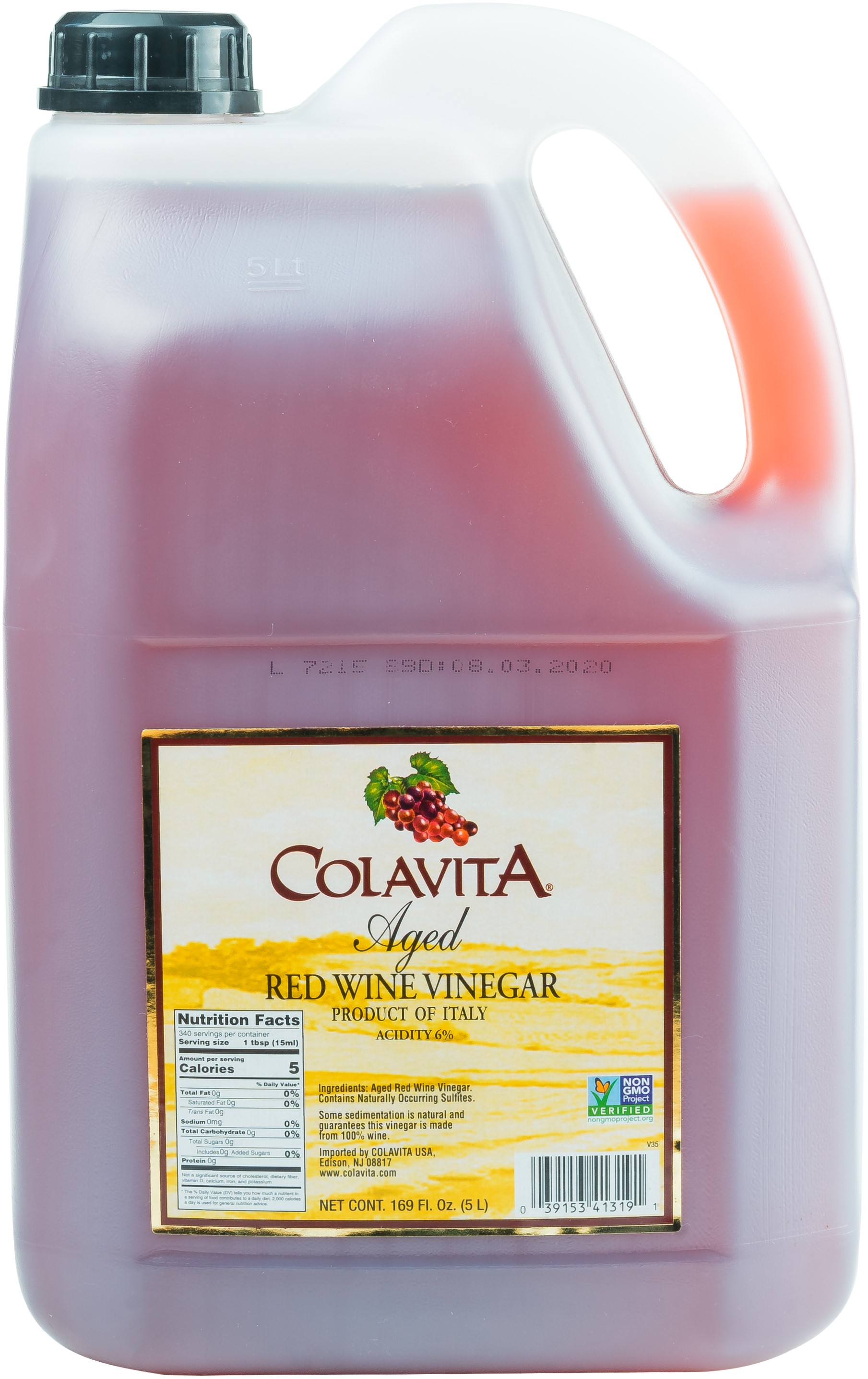 Colavita Red Wine Vinegar, 5 Liter -- 2 Per Case
