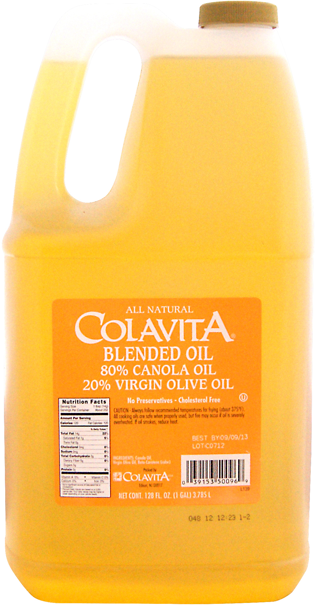 Colavita Canola/virgin Olive Oil 80/20 Blend, 1 Gallon -- 6 Can