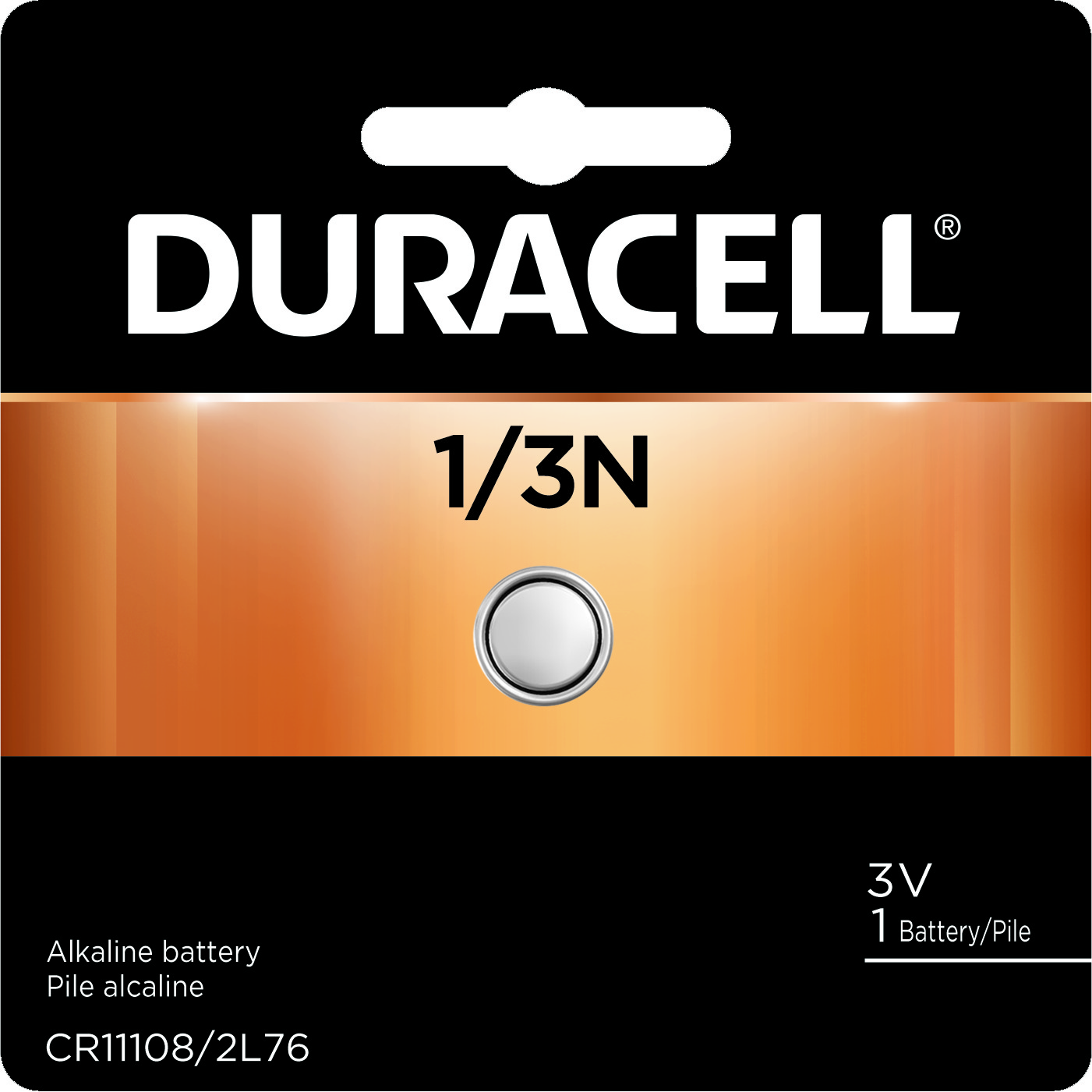 Duracell Lithium 1/3n Coin Battery -- 36 Per Case