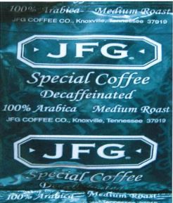Jfg 100 Arabica Decaf Coffee Special Blend, 1.25 Ounce -- 72 Per Case