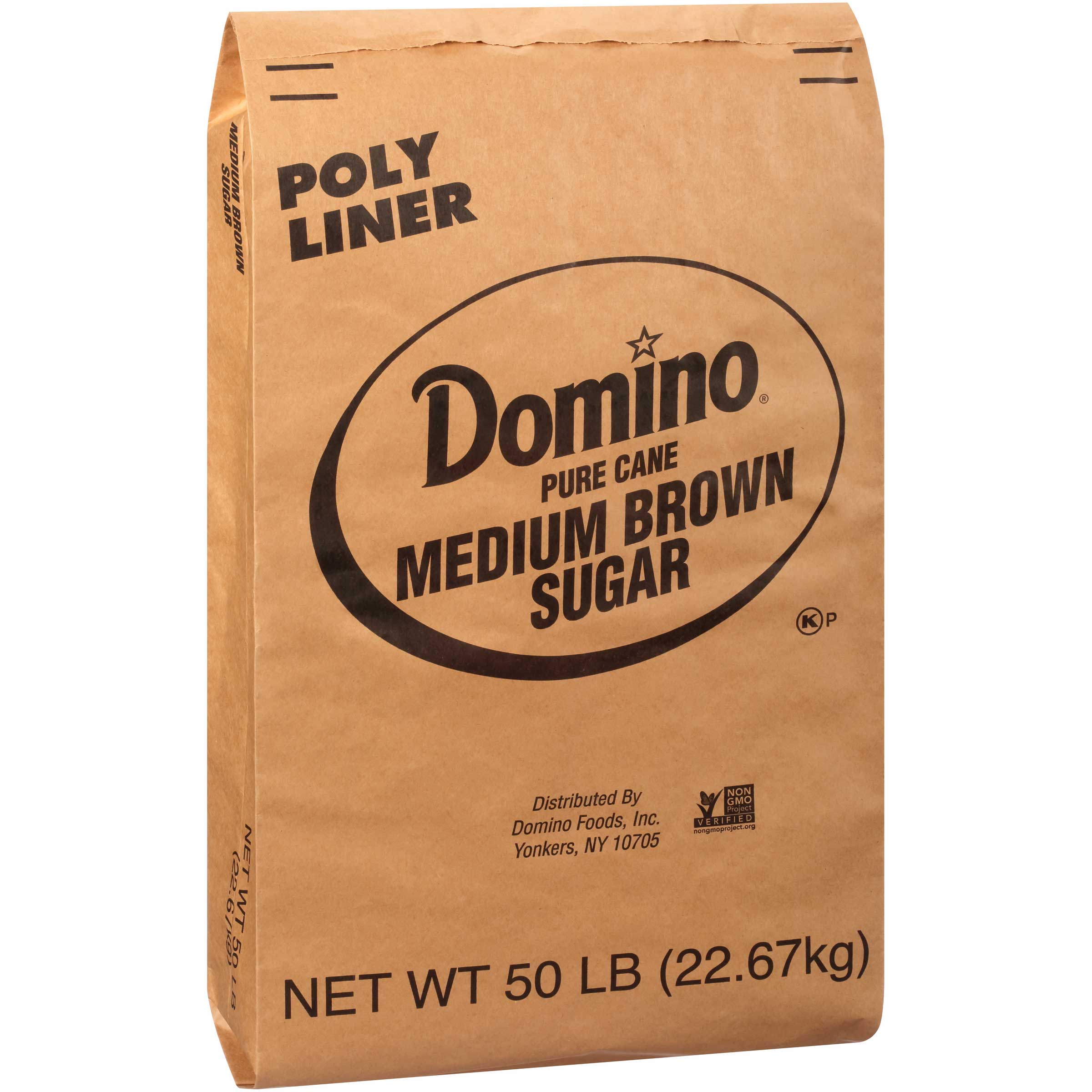 Domino Pure Cane Medium Brown Sugar, 50 Pound