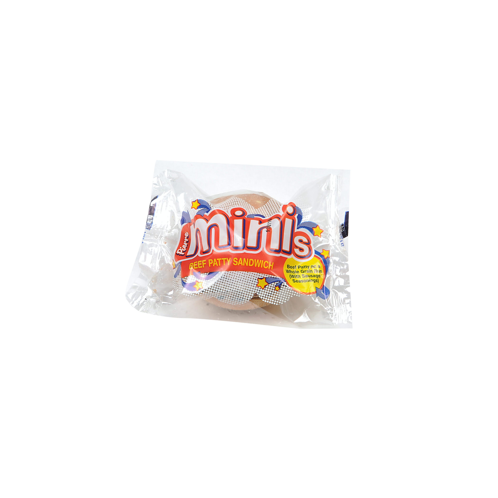 Advance Pierre Mini Beef Sausage on a Whole Grain Bun, 2.55 Ounce -- 100 per case.