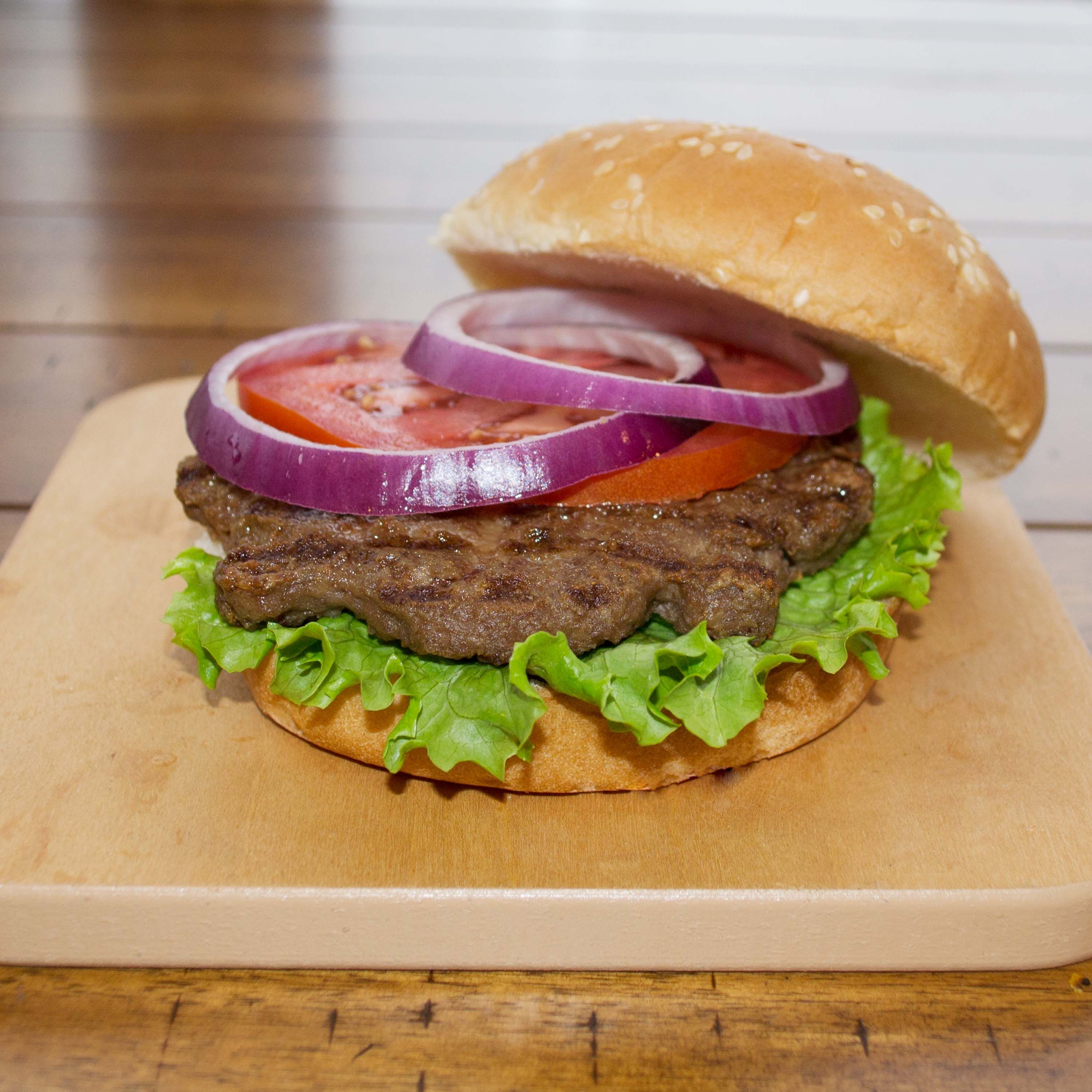 Kings Command Foods Old Fashioned Cooked Beef Burger - Sleeve Pack, 5 Pound -- 3 per case.