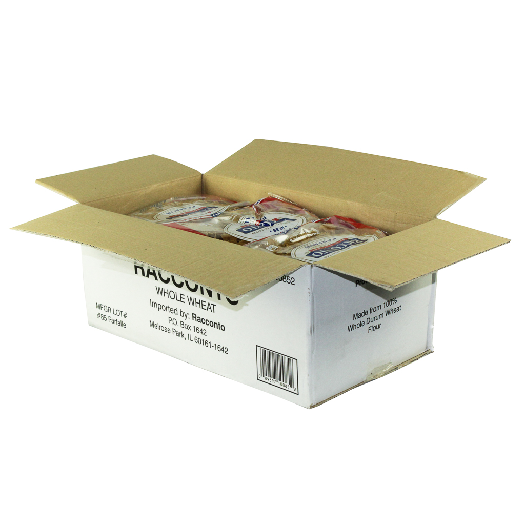 Racconto Farfalle Medium Bow Ties Whole Wheat Pasta, 16 Ounce -- 12 Per Case