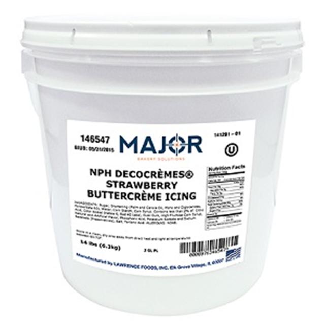 Major Bakery Solutions Strawberry Decocremes Icing, 14 Pound