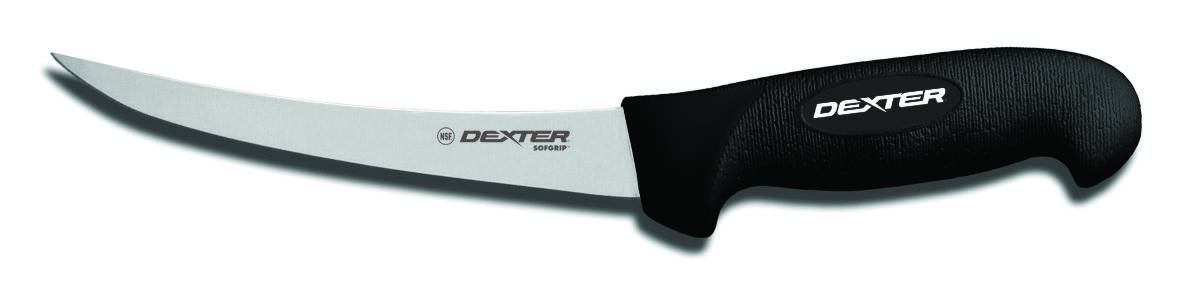 Dexter Russell Sofgrip Black Handle Cimeter Steak Knife, 10 Inch