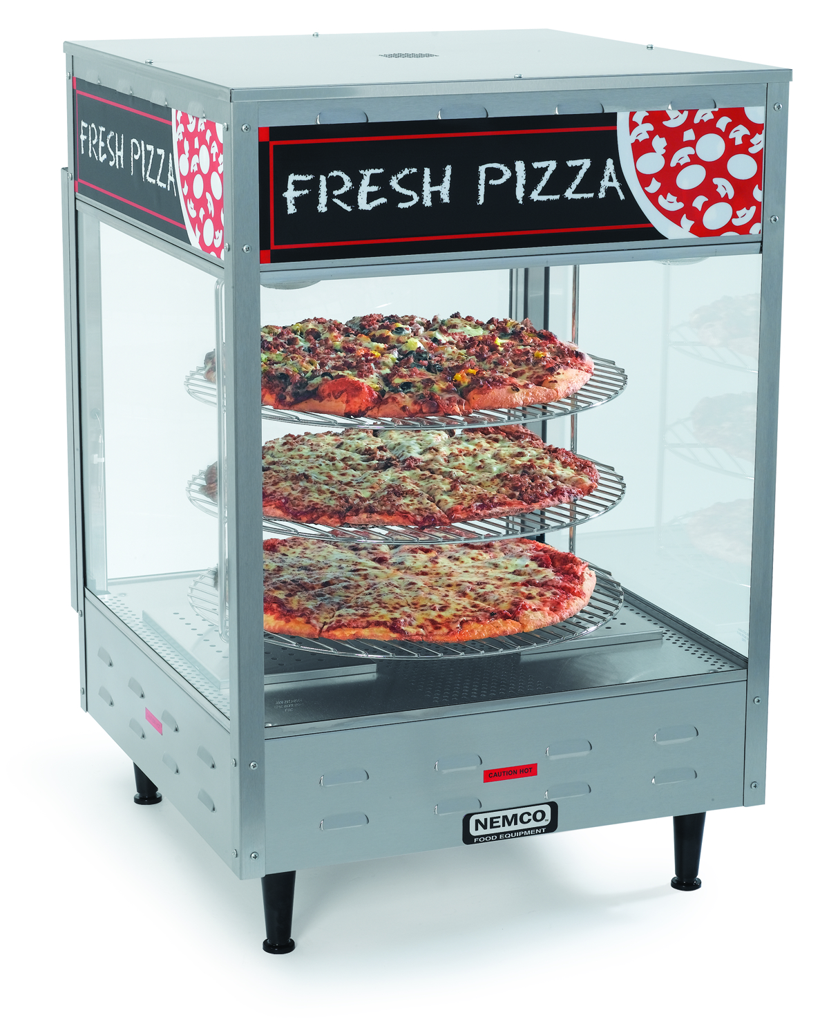 Nemco Pizza Merchandisers Rotating, 3-tier Case With 18 Inch Racks