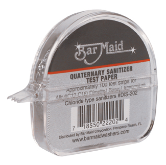 Bar Maid Sani Maid Quaternary Sanitizer Test Paper, 100 Count -- 12 Per Case