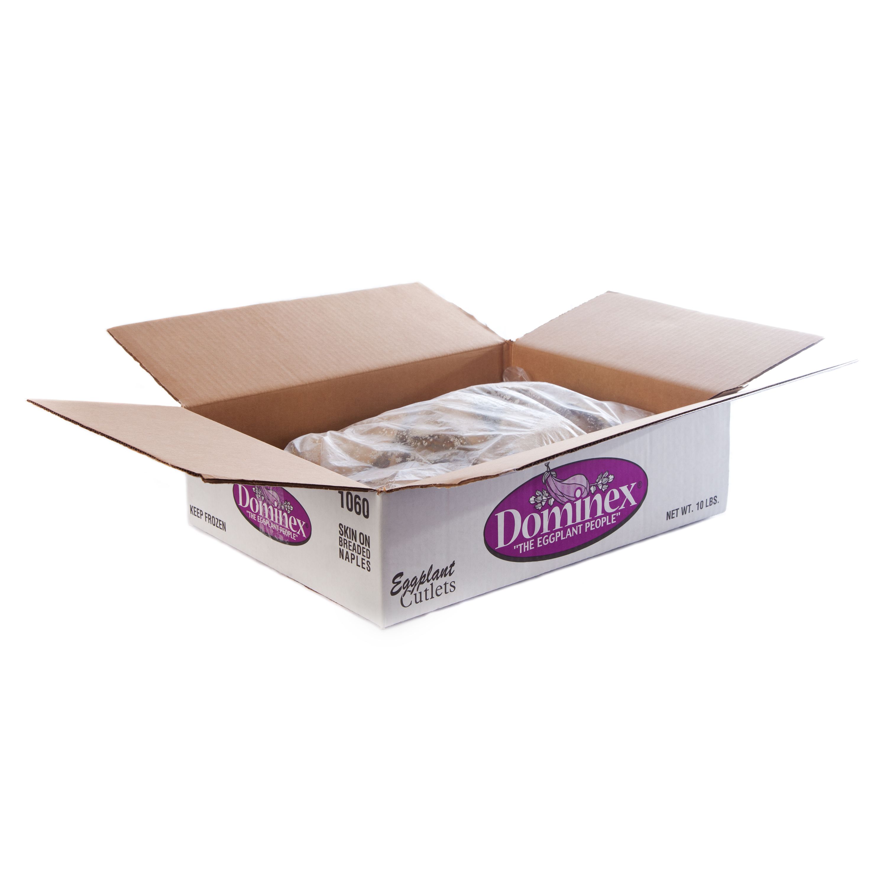 Dominex Naple Breaded Skin-on Eggplant Cutlet, 10 Pound