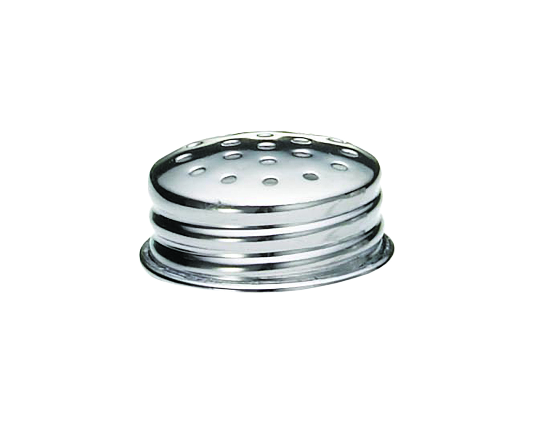 Tablecraft 18/8 Stainless Steel Top For Paneled Glass Salt And Pepper Shakers -- 24 Per Case