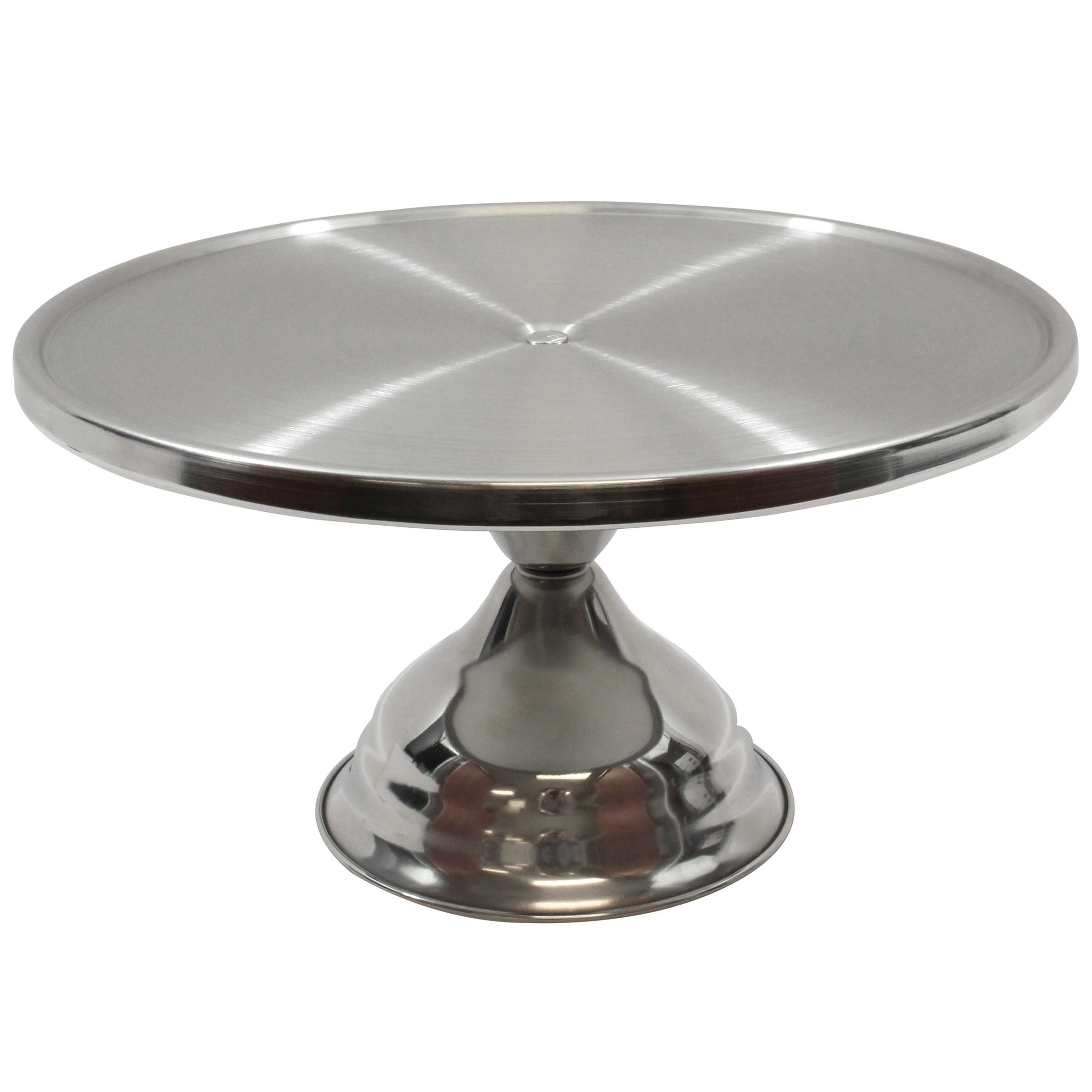 Tablecraft Assembled Stainless Steel Cake Stand, 13 X 13 X 6 Inch