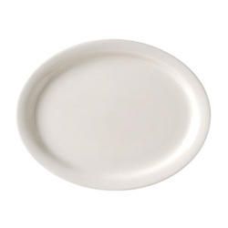Vista Collection Undecorated American White Narrow Rim Oval Platter, 13 1/4 Inch -- 12 Per Case