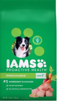 Iams Proactive Health Adult Minichunks Dry Dog Food, 3.3 Pound -- 4 Per Case