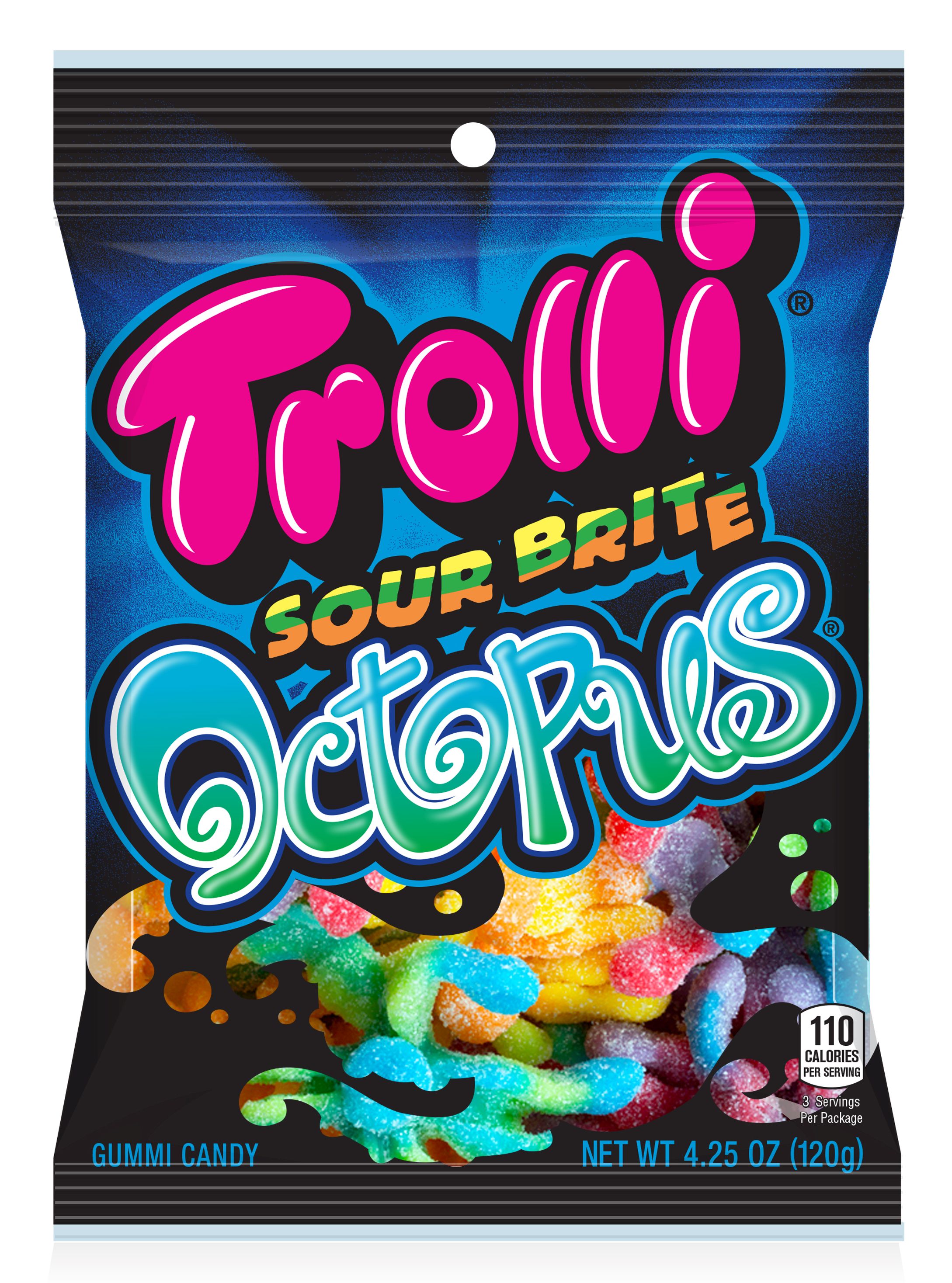 Trolli Sour Brite Octopus Gummy Candy, 4.25 Ounce -- 12 Per Case