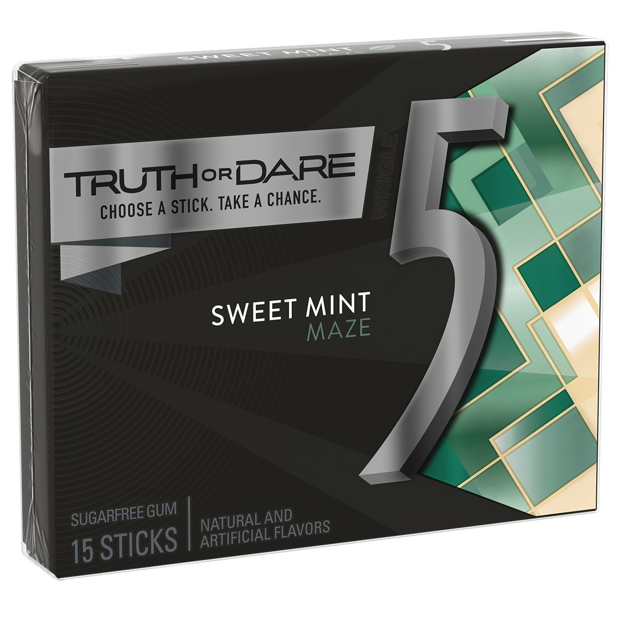 5 Gum Mystery Mint Sugarfree Gum Sticks, 15 Count -- 120 Per Case