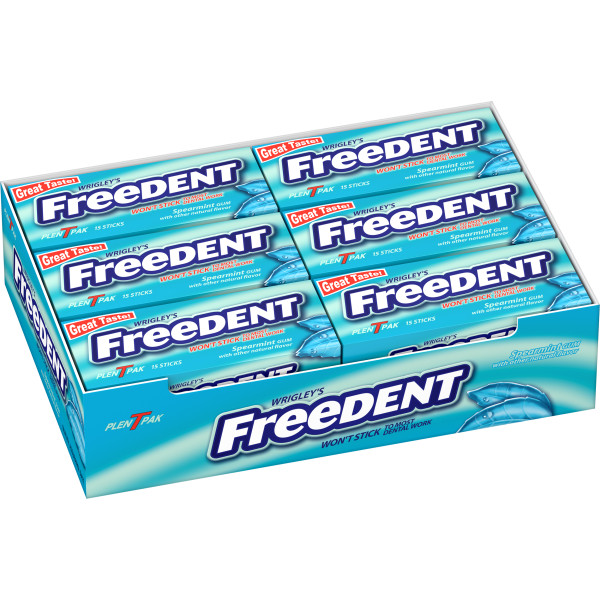 Freedent Spearmint Bubble Gum -- 360 Per Case