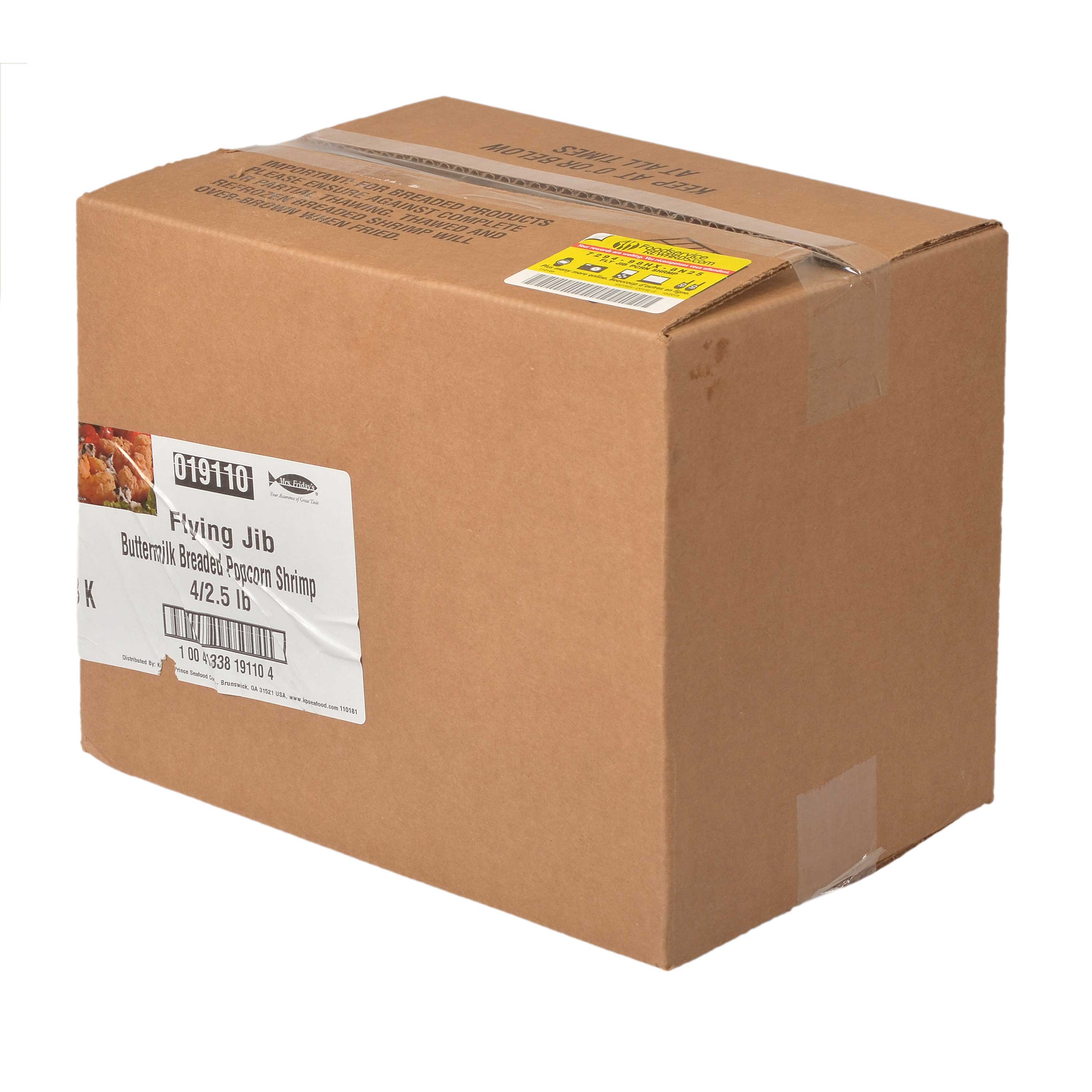 King & Prince Buttermilk Popcorn Tail Off Shrimp, 2.5 Pound -- 4 Per Case
