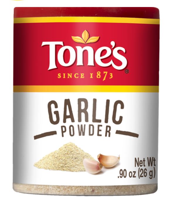 Tone's Granulated Garlic Powder, 0.9 Ounce -- 144 Per Case
