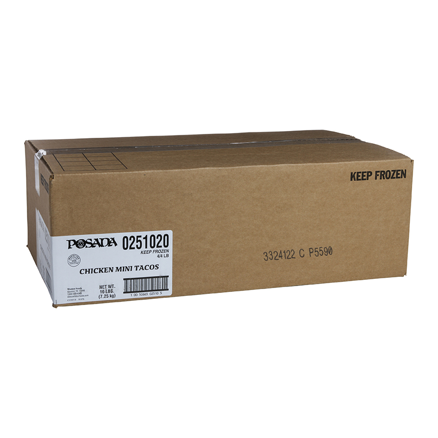 Posada Mini Chicken Taco, 4 Pound -- 4 Per Case