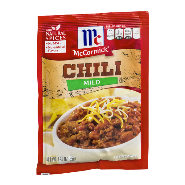 McCormick Mild Chili Seasoning Mix - 1.25 oz. envelope, 24 per case