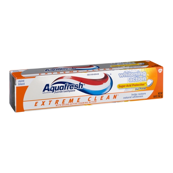 Aquafresh Extreme Clean Whitening Action Fluoride Toothpaste, 5.6 Ounce -- 12 Per Case