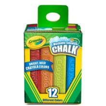 Crayola Washable Sidewalk Chalk, 12 Count -- 8 Per Case
