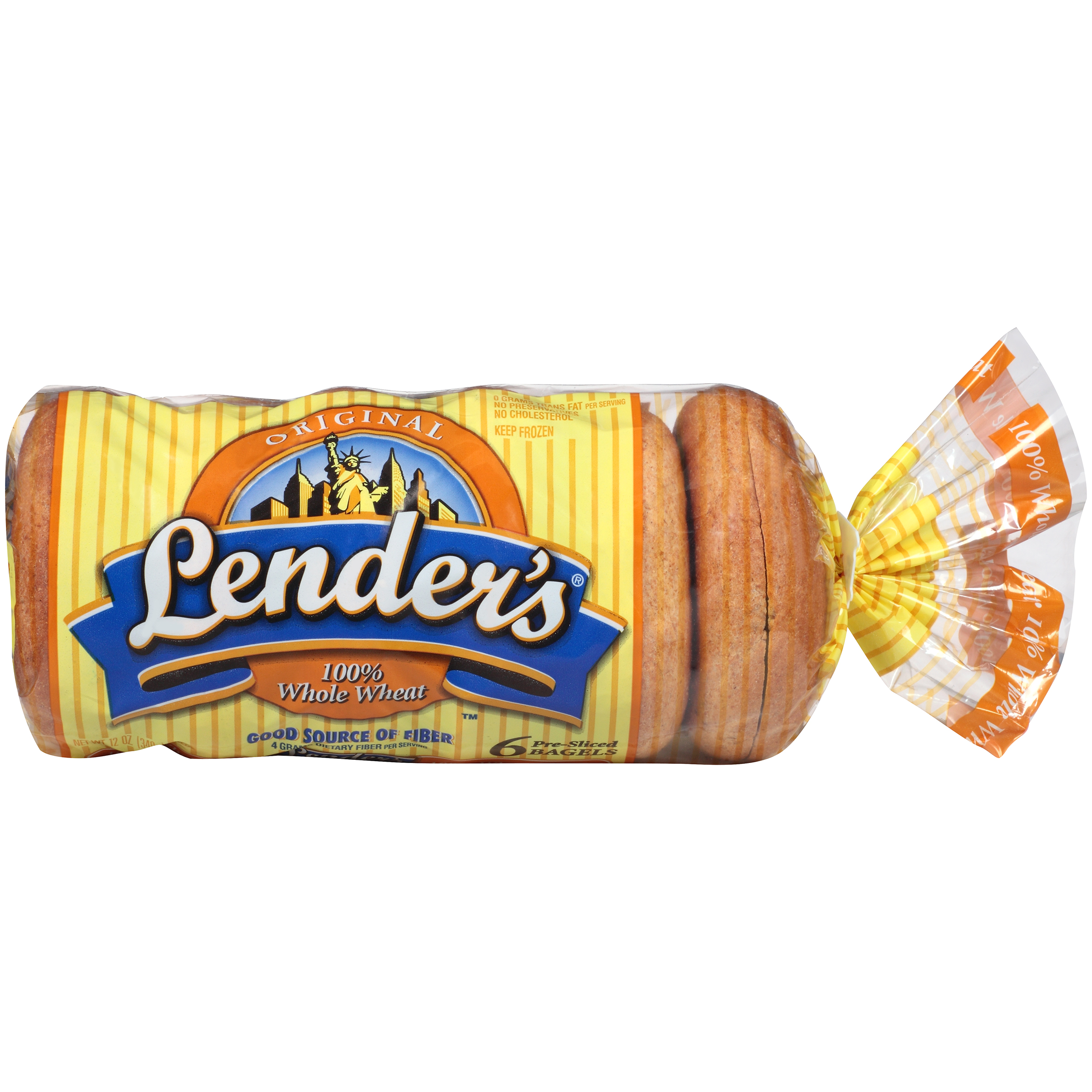 Lender's 100 Percent Original Whole Wheat Bagel, 2 Ounce -- 72 Per Case