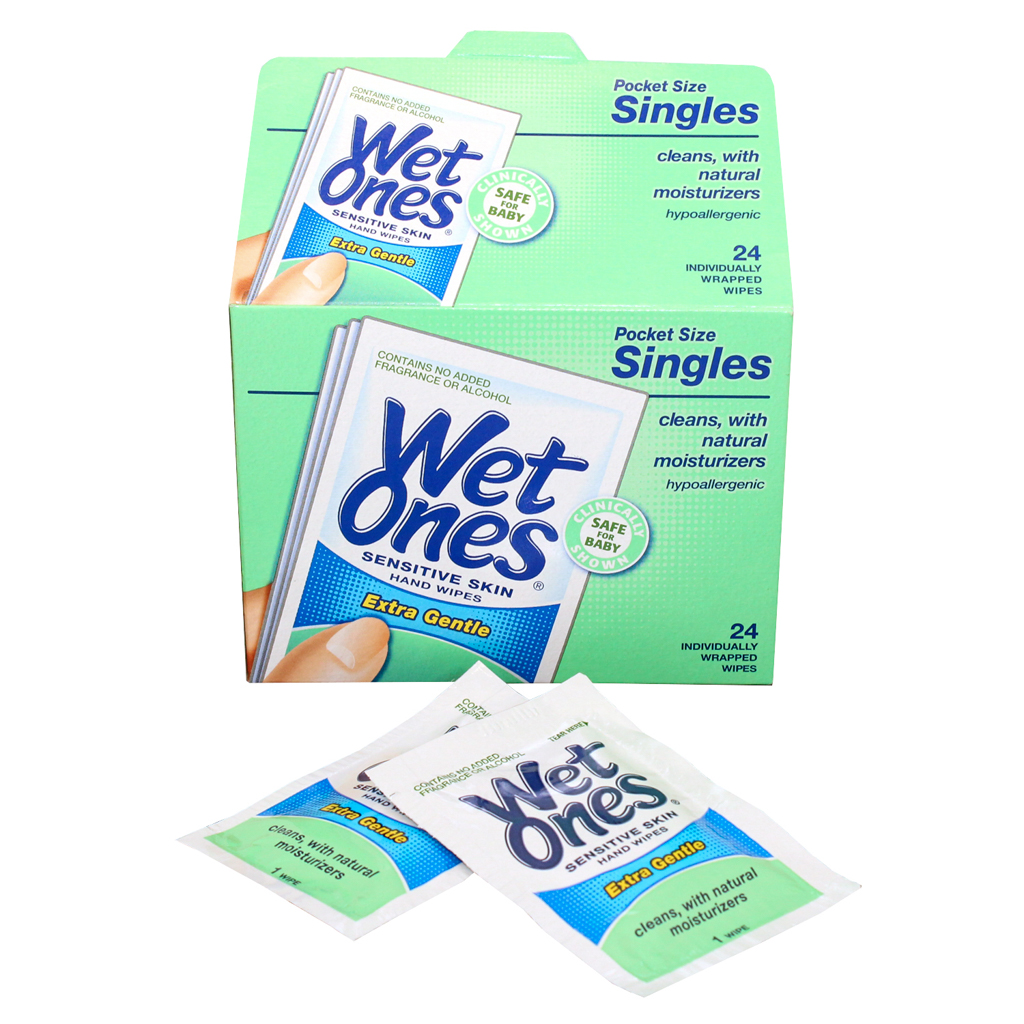 Wet Ones Moist Wipe Vitamin E And Aloe, 24 Count -- 10 Per Case