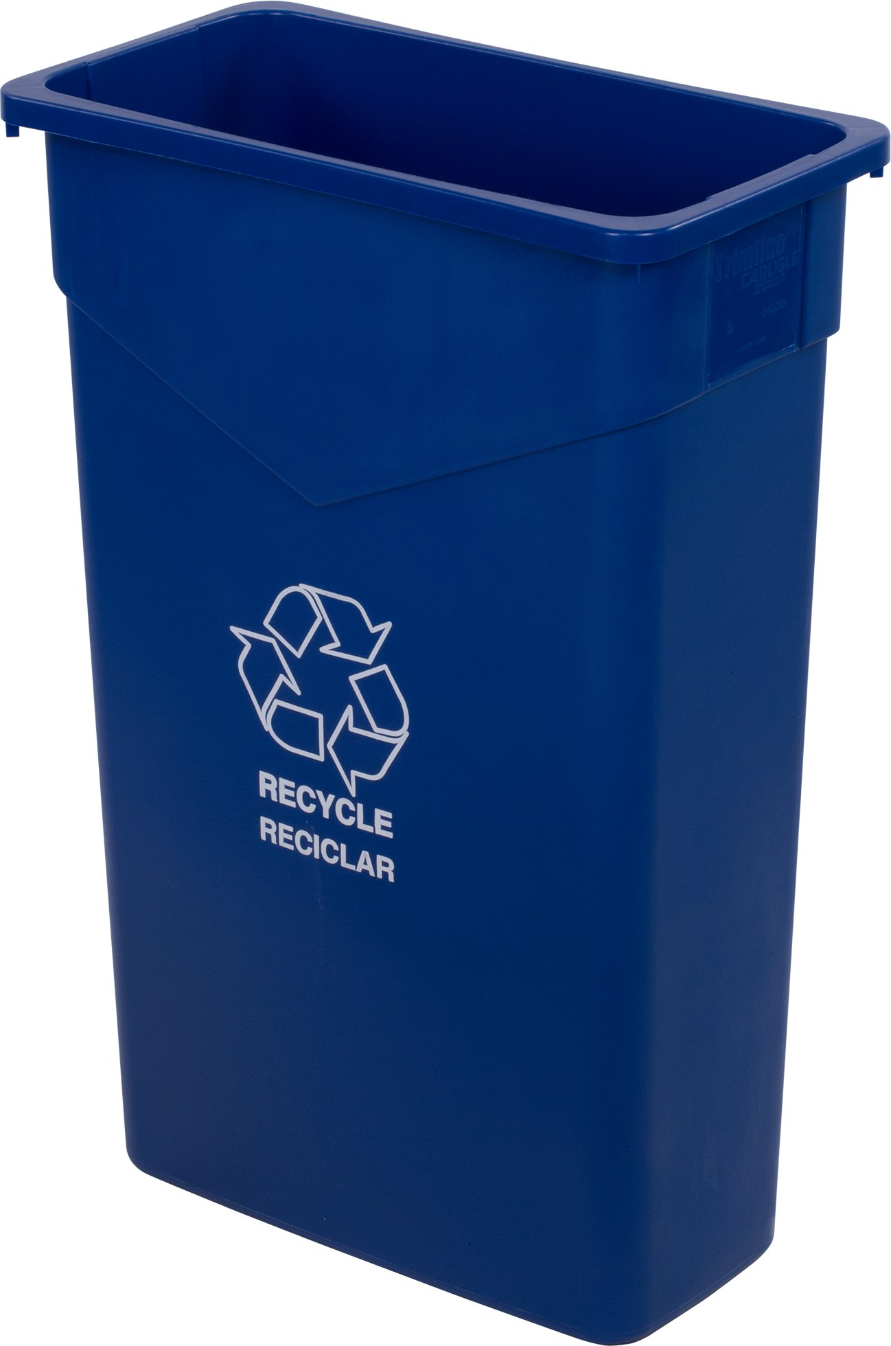 Trimline Blue Plastic Recycle Waste Container 23 Gallon -- 4 Per Case