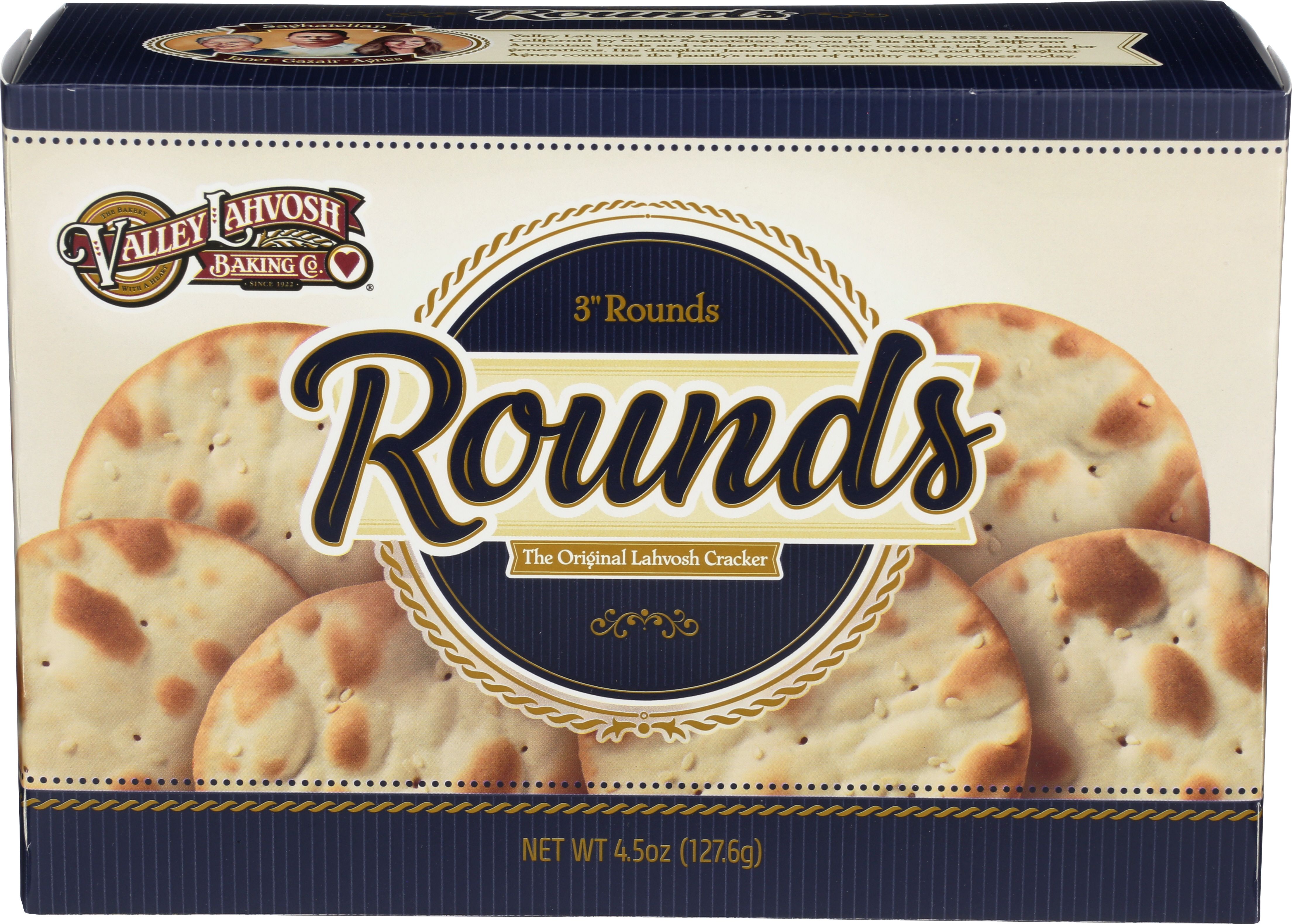 Valley Lahvosh Round Original Crackerbread, 4.5 Ounce -- 12 Per Case