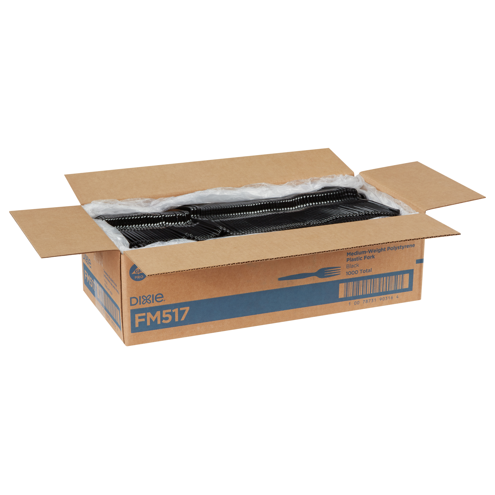 Plastic Cutlery, Heavy Mediumweight Forks, Black, 1,000/Carton Plastic Cutlery, Heavy Mediumweight Forks, Black, 1,000/Carton