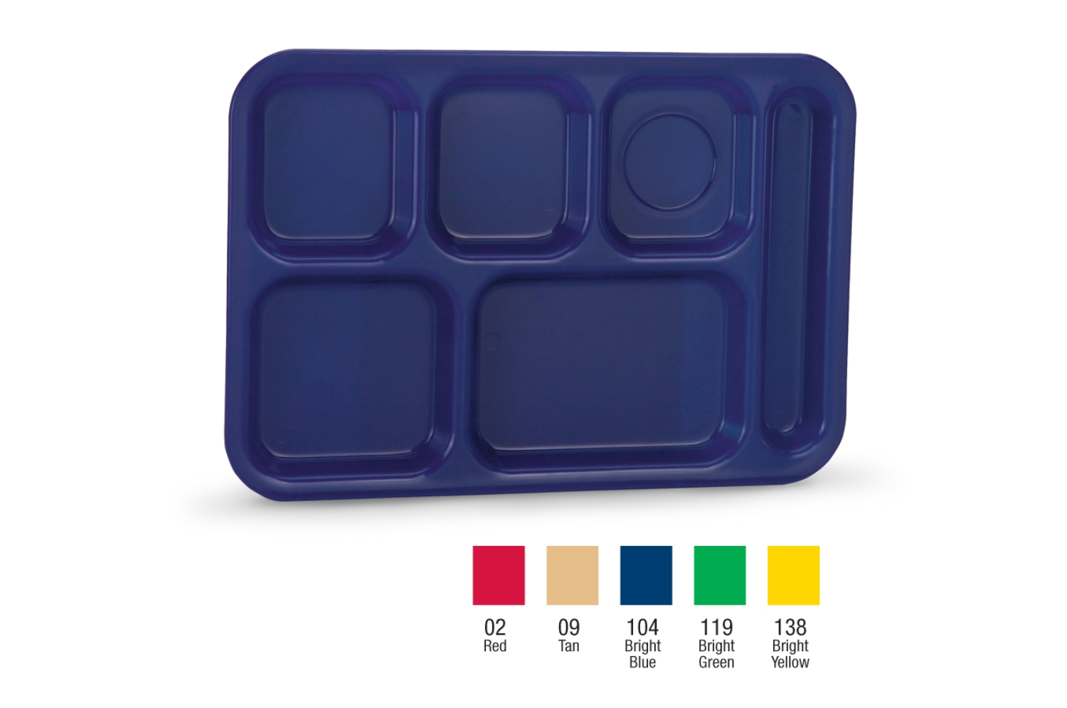 Traex Bright Yellow School Compartment Polypropylene Tray, 10 X 14.5 Inch -- 24 Per Case