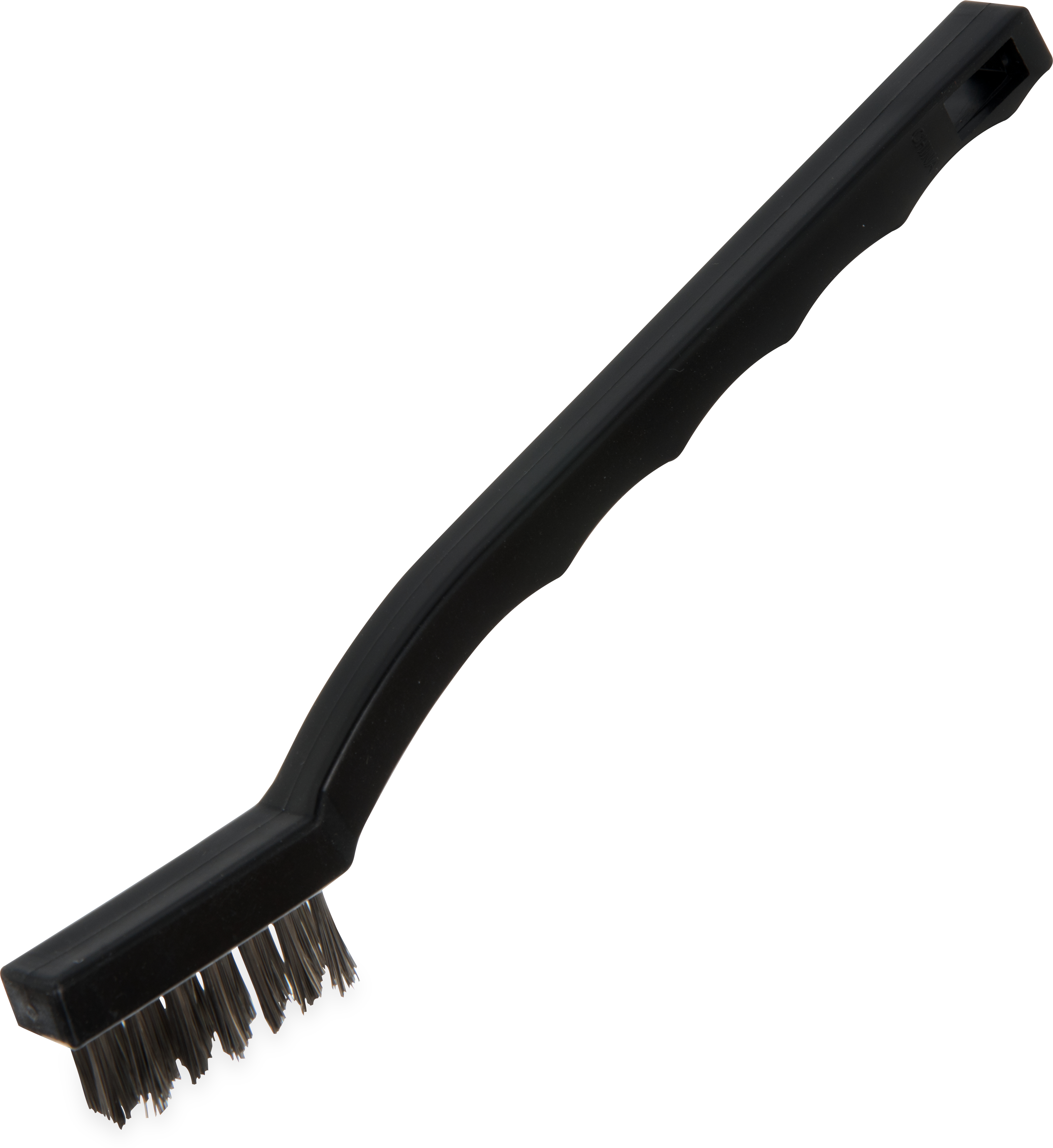 Carlisle Tooth Brush Style Utility Brush, 7 Inch, With 1/2 Inch Stainless Steel Bristle, Plastic Handle -- 12 Per Case