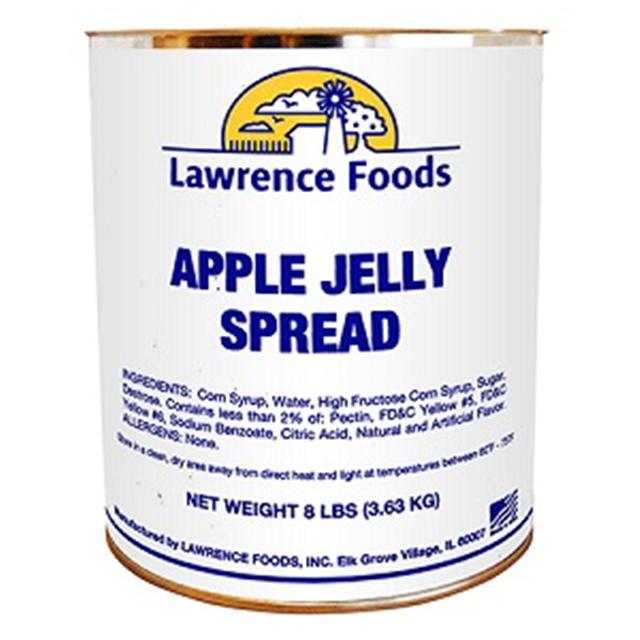 Lawrence Foods Apple Jelly Spread, 10 Pound -- 6 Per Case