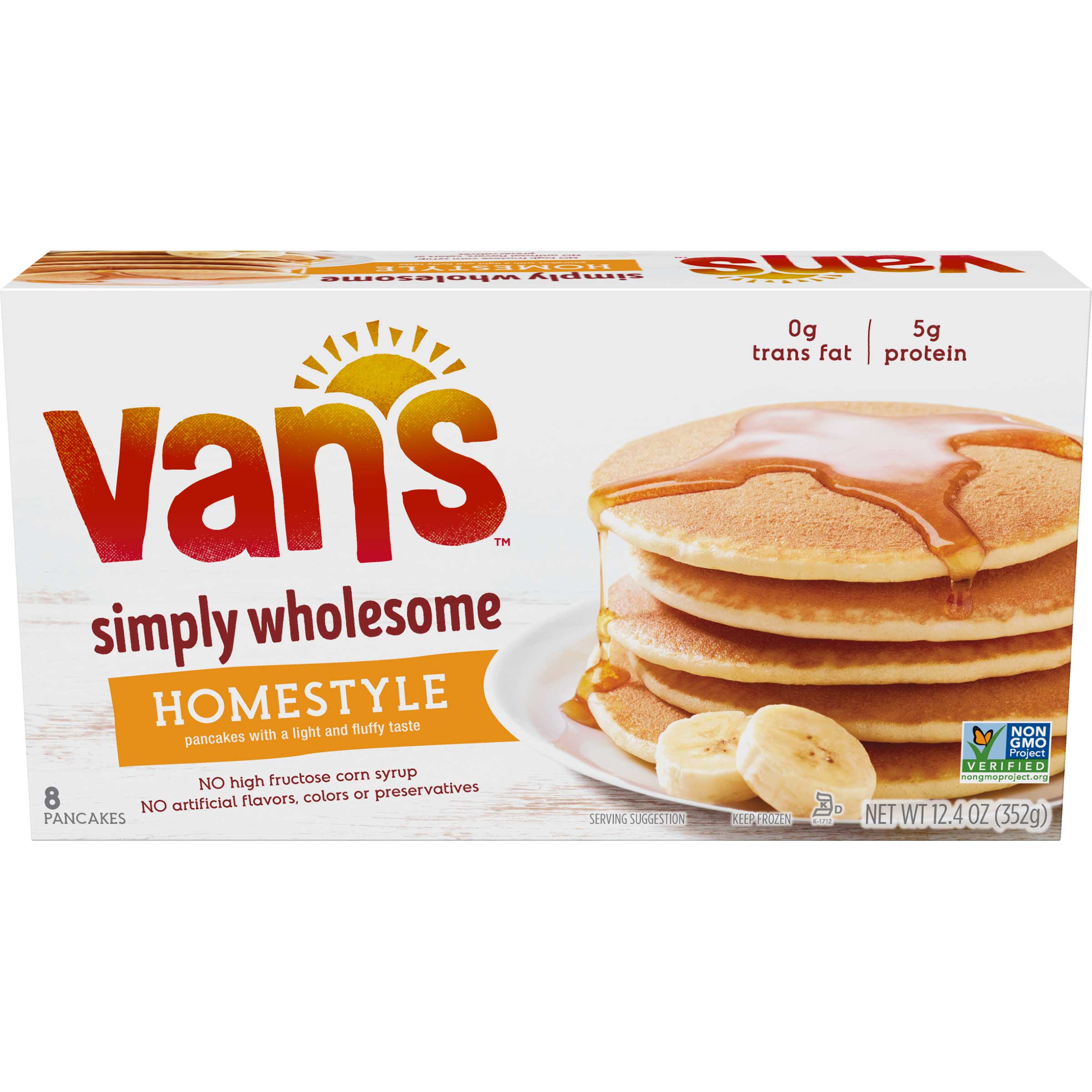 Van's Homestyle Pancakes, 12.4 Ounce -- 12 Per Case