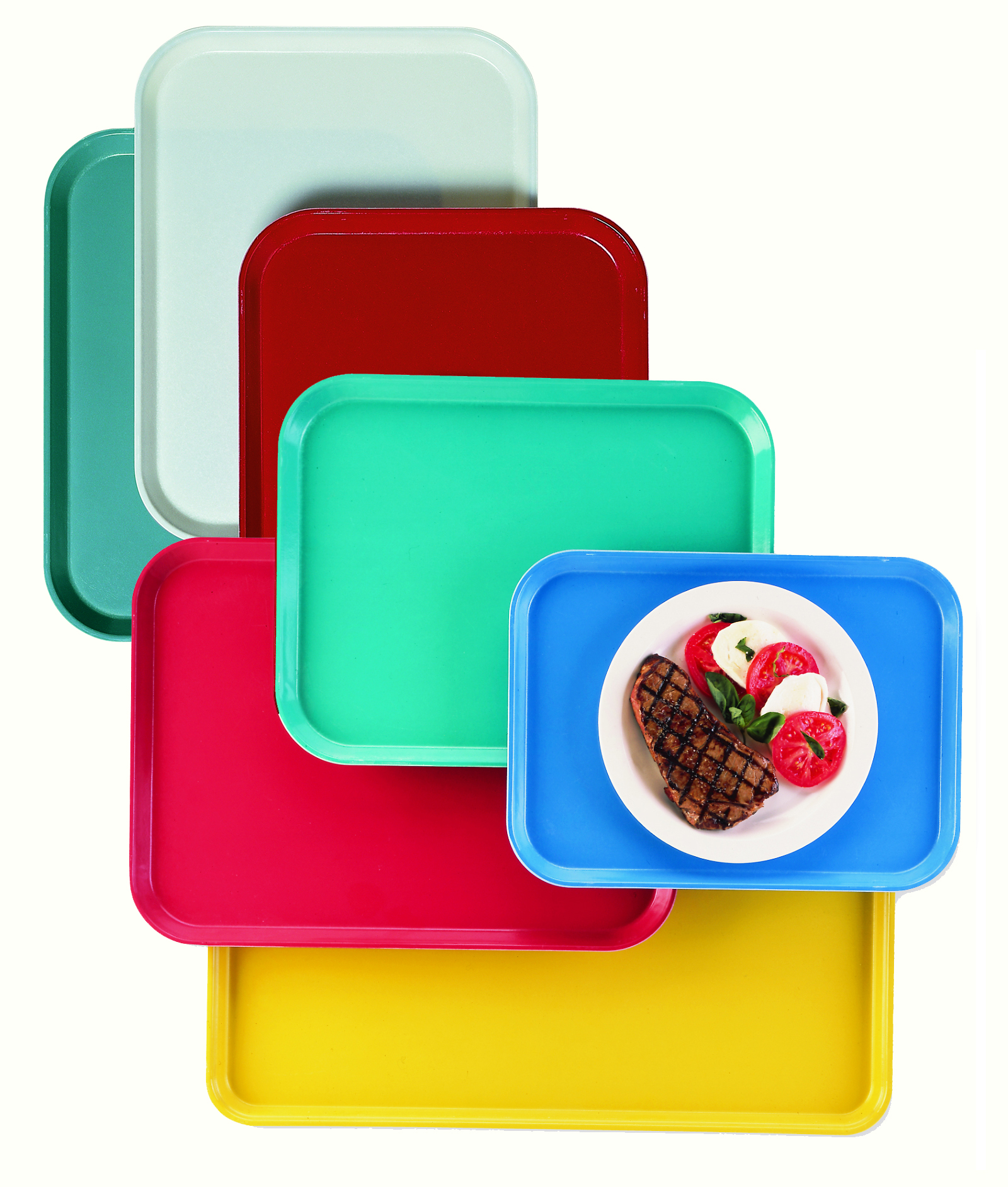 Cambro Camlite Red Fiberglass Rectangular Serving Tray, 14 X 18 Inch -- 12 Per Case