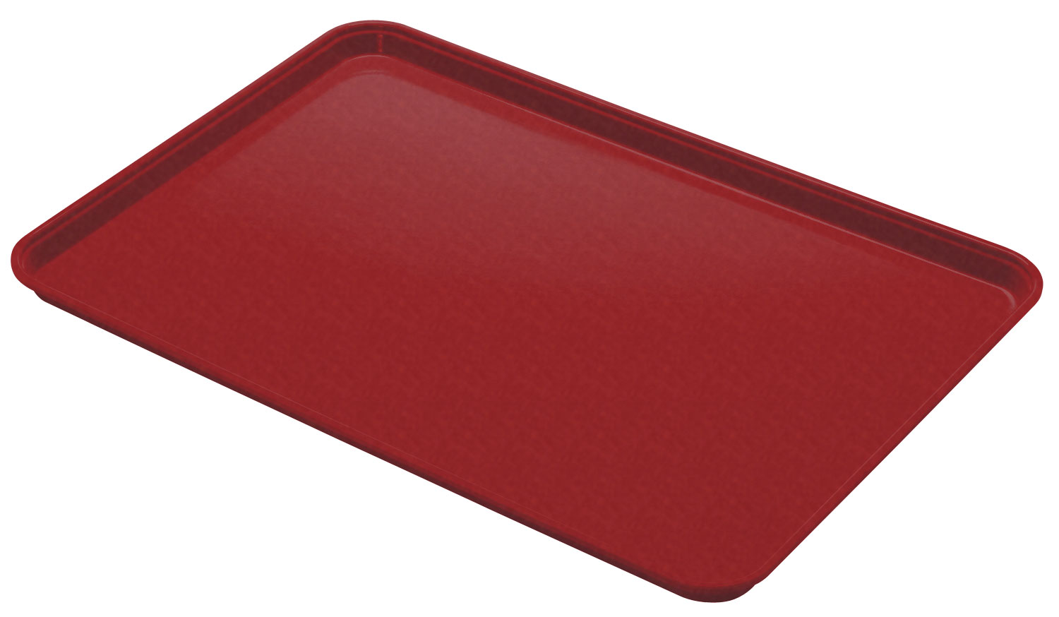 Cambro Camlite Steel Red Fiberglass Rectangular Serving Tray, 25 3/4 X 17 7/8 Inch -- 12 Per Case