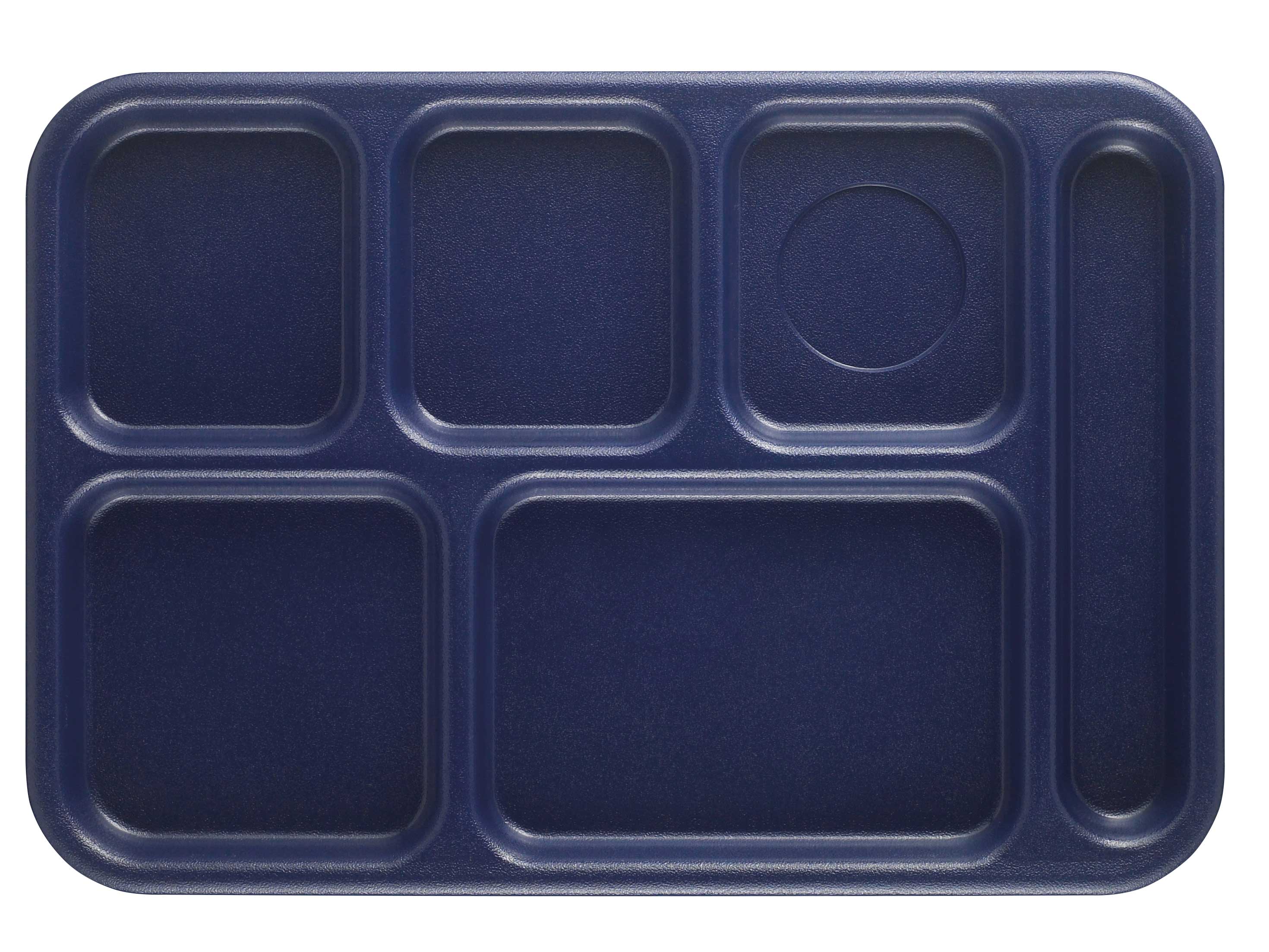 Cambro Budget Navy Blue Abs Plastic 6 Compartment School Tray, 14.5 X 10 X 3/4 Inch -- 24 Per Case