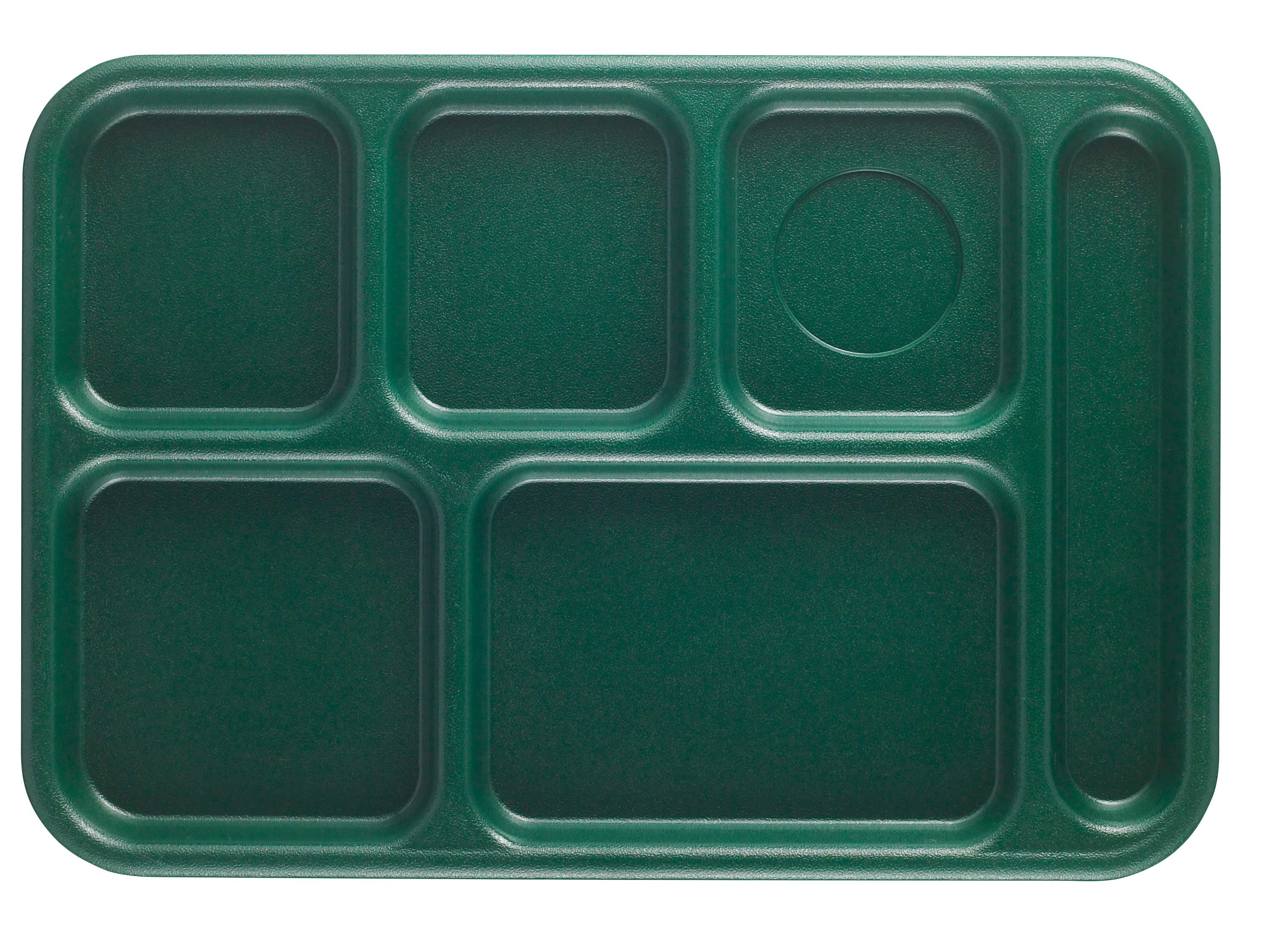 Cambro Sherwood Green Budget Bpa Free Abs Plastic 6 Compartment School Tray, 14.5 X 10 X 3/4 Inch -- 24 Per Case