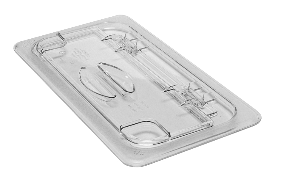 Cambro Camwear Clear Polycarbonate Third Size Solid Flip Lid For Gn 1/3 Food Pan, 6 15/16 X 12 3/4 Inch -- 6 Per Case