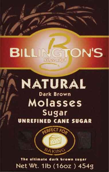 Billington's Natural Dark Brown Molasses Sugar, 16 Ounce -- 10 Per Case