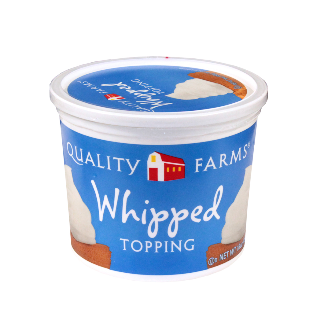 Quality Farms Ready To Use Whipped Topping Bowl, 16 Ounce -- 12 Per Case