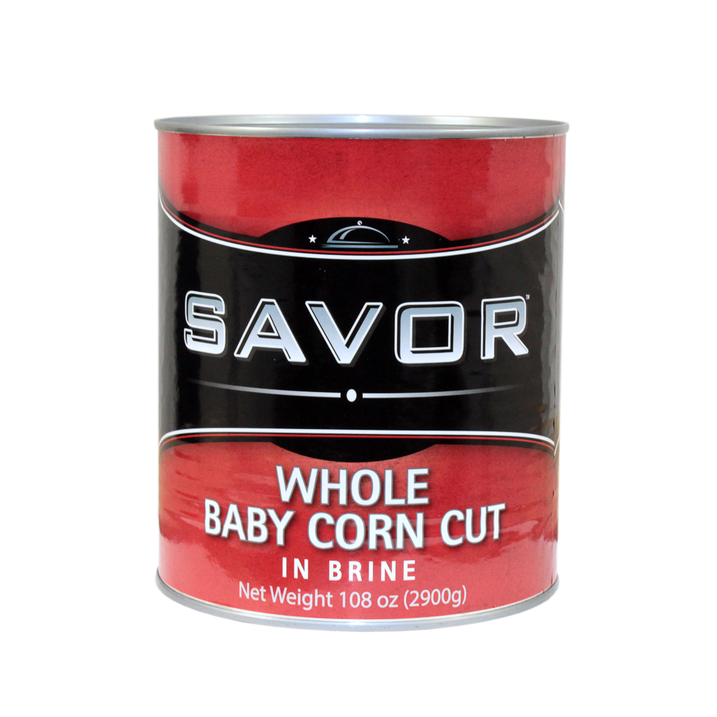 Savor Imports Cut Baby Corn, 109 Ounce -- 6 Per Case