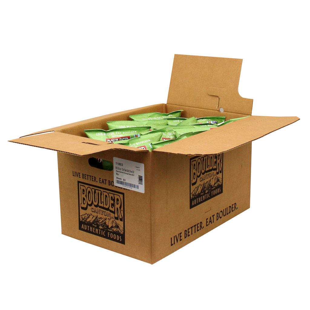 Boulder Canyon Olive Oil Kettle Cooked Potato Chips, 6.5 Ounce -- 12 per case.