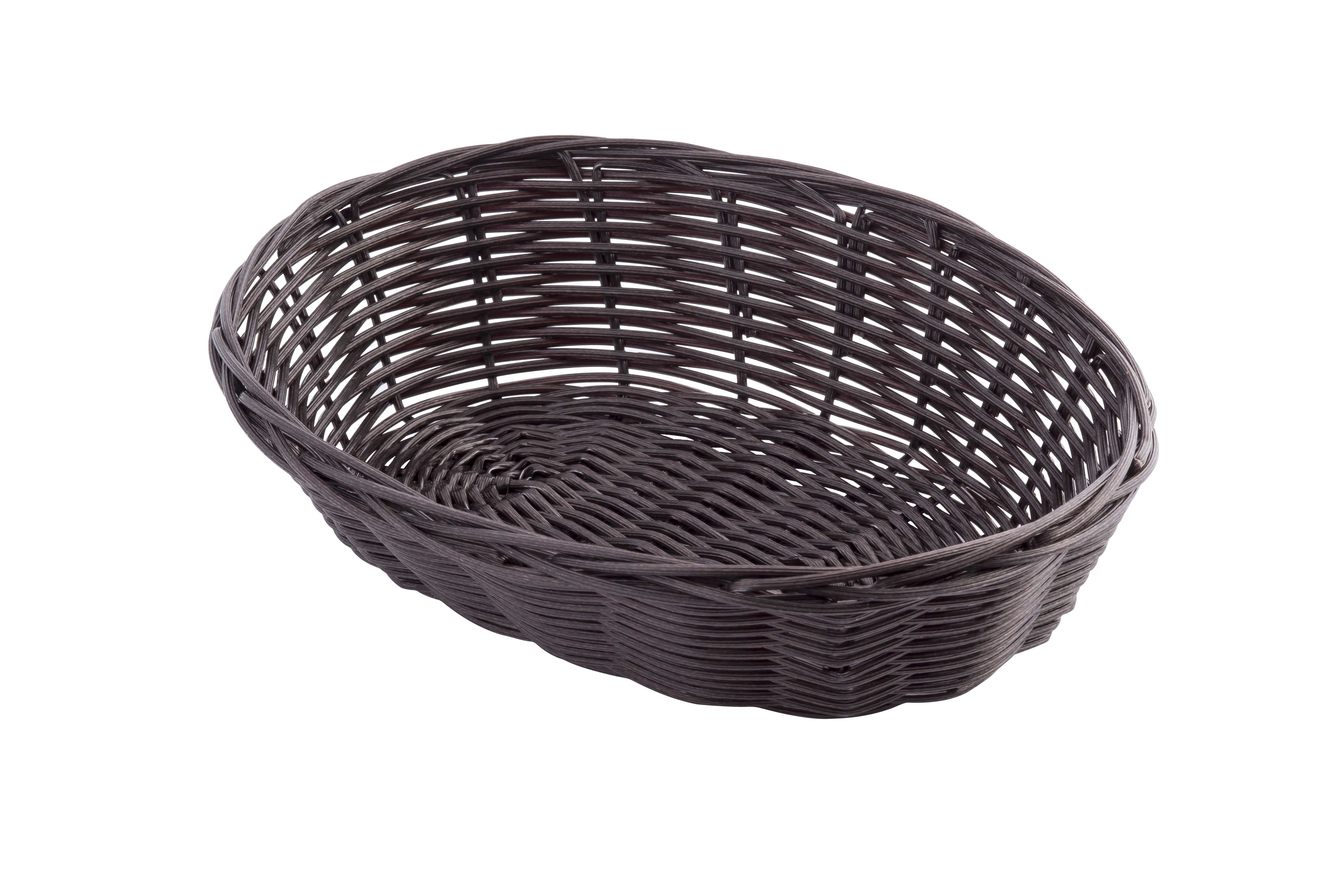 Tablecraft Polypropylene Cord Brown Oval Handwoven Basket, 9 X 6 X 2.25 Inch -- 12 Per Case
