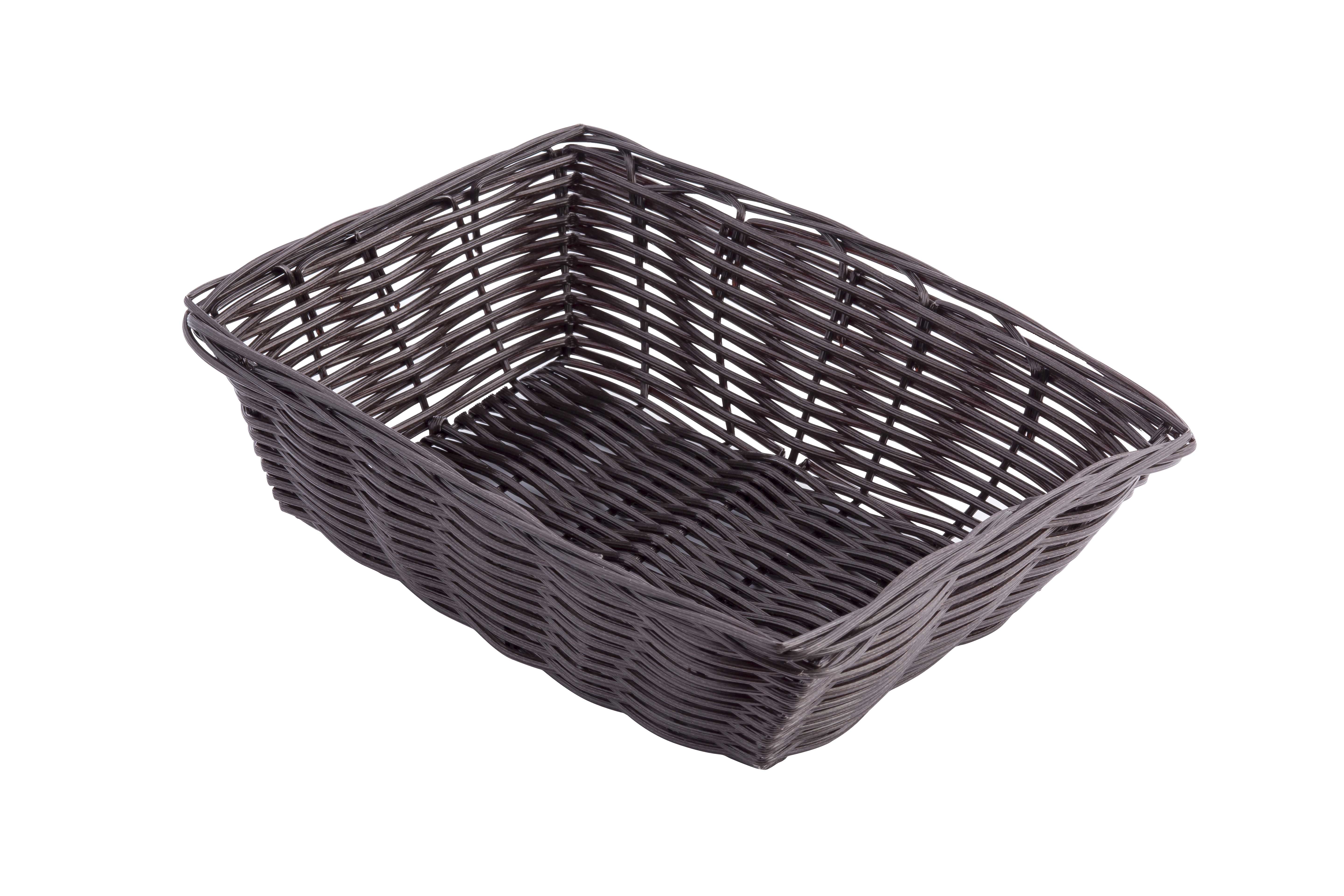 Tablecraft Polypropylene Cord Brown Rectangular Handwoven Basket, 9 X 6 X 2.5 Inch -- 12 Per Case