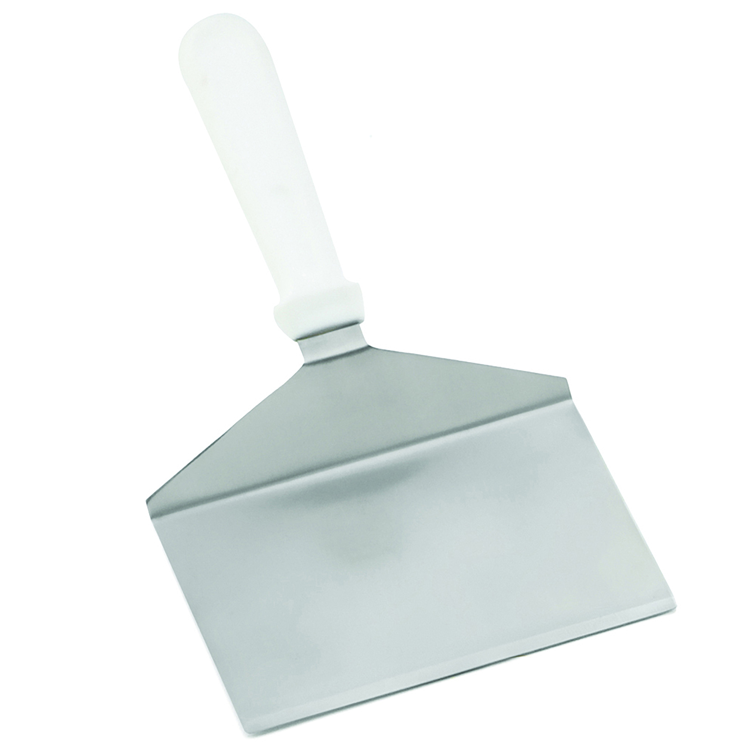 Tablecraft Stainless Steel Turner With White Abs Handle, 11 Inch