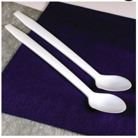 Goldmax Polypropylene White Poly Wrap Soda Spoon -- 1000 Per Case